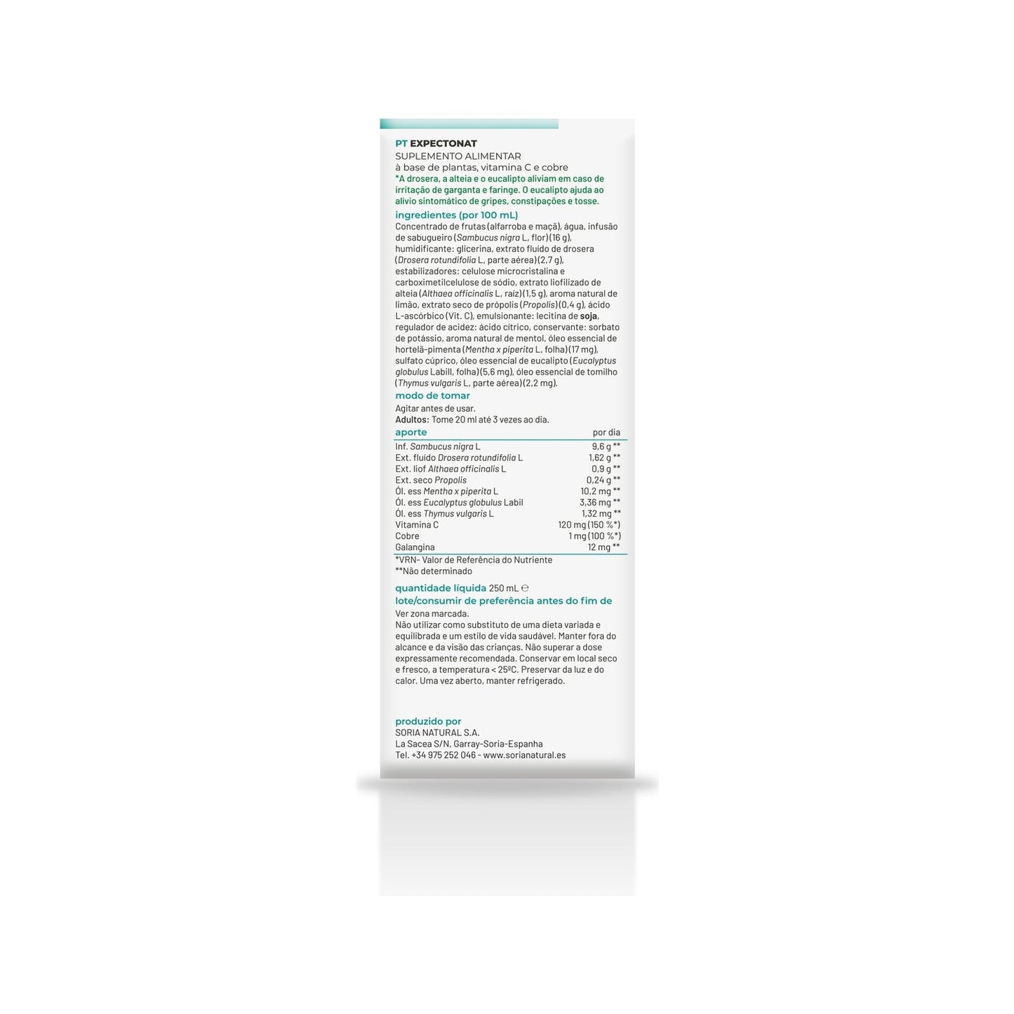 Expectonat Jarabe 250ml Soria Natural