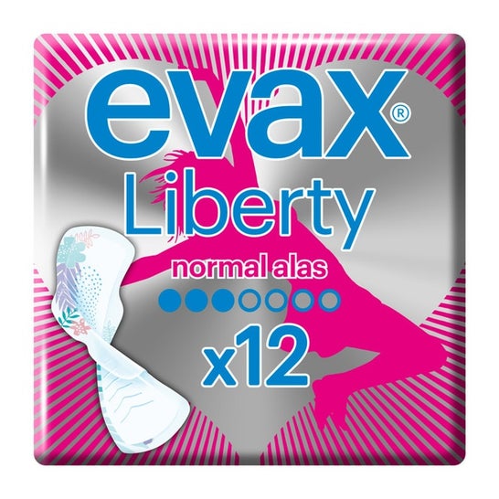 Compresas Evax Liberty normal con alas 12 compresas