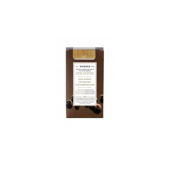 Korres Huile d'Argan Coloration 8.7 Blond Clair Marrón 50 ml
