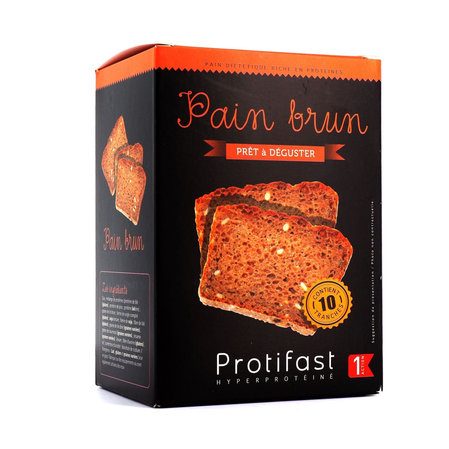 Rodaja de pan integral Protifast 10 rebanadas