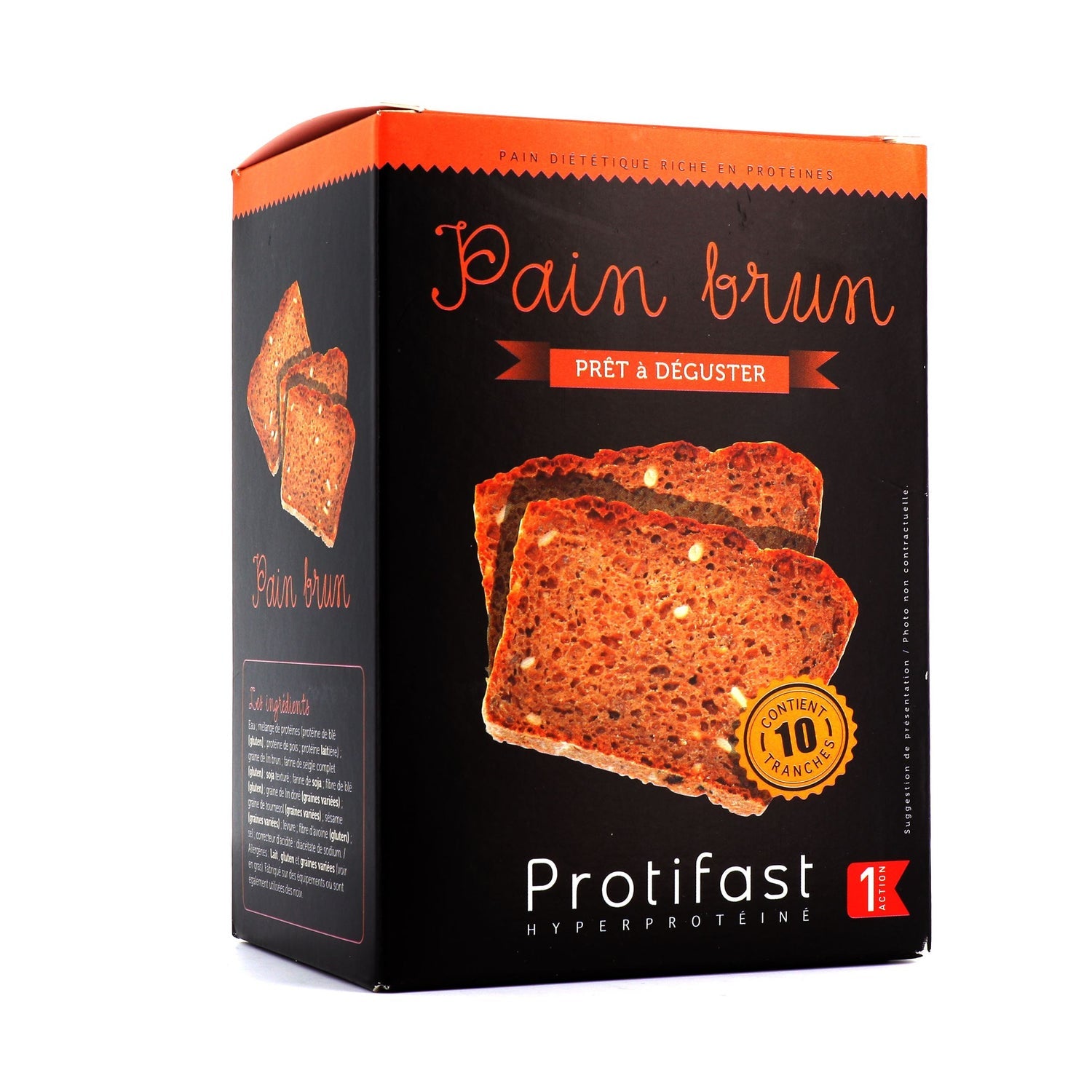 Rodaja de pan integral Protifast 10 rebanadas