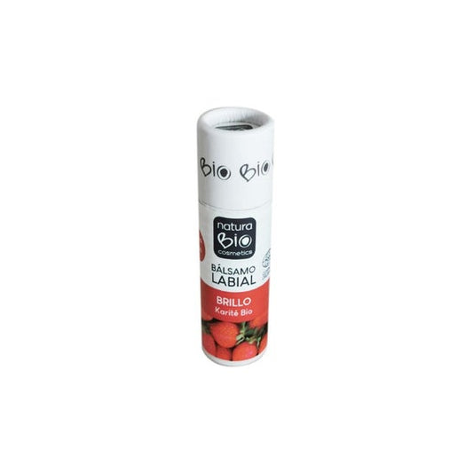 NaturaBIO Cosmetics Bálsamo Labial Brillo Karité Fresa 9,5g