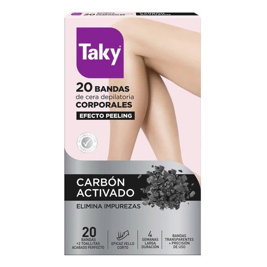 Taky Carbón Activado Bandas Depilatorias Efecto Peeling 2 uds