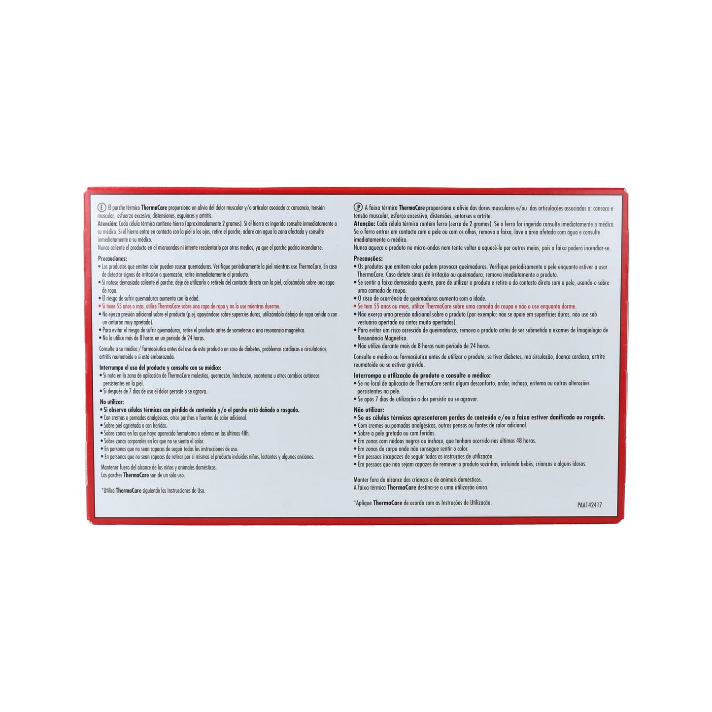 Thermacare Zona Lumbar Y Cadera Parches Termicos 2uds