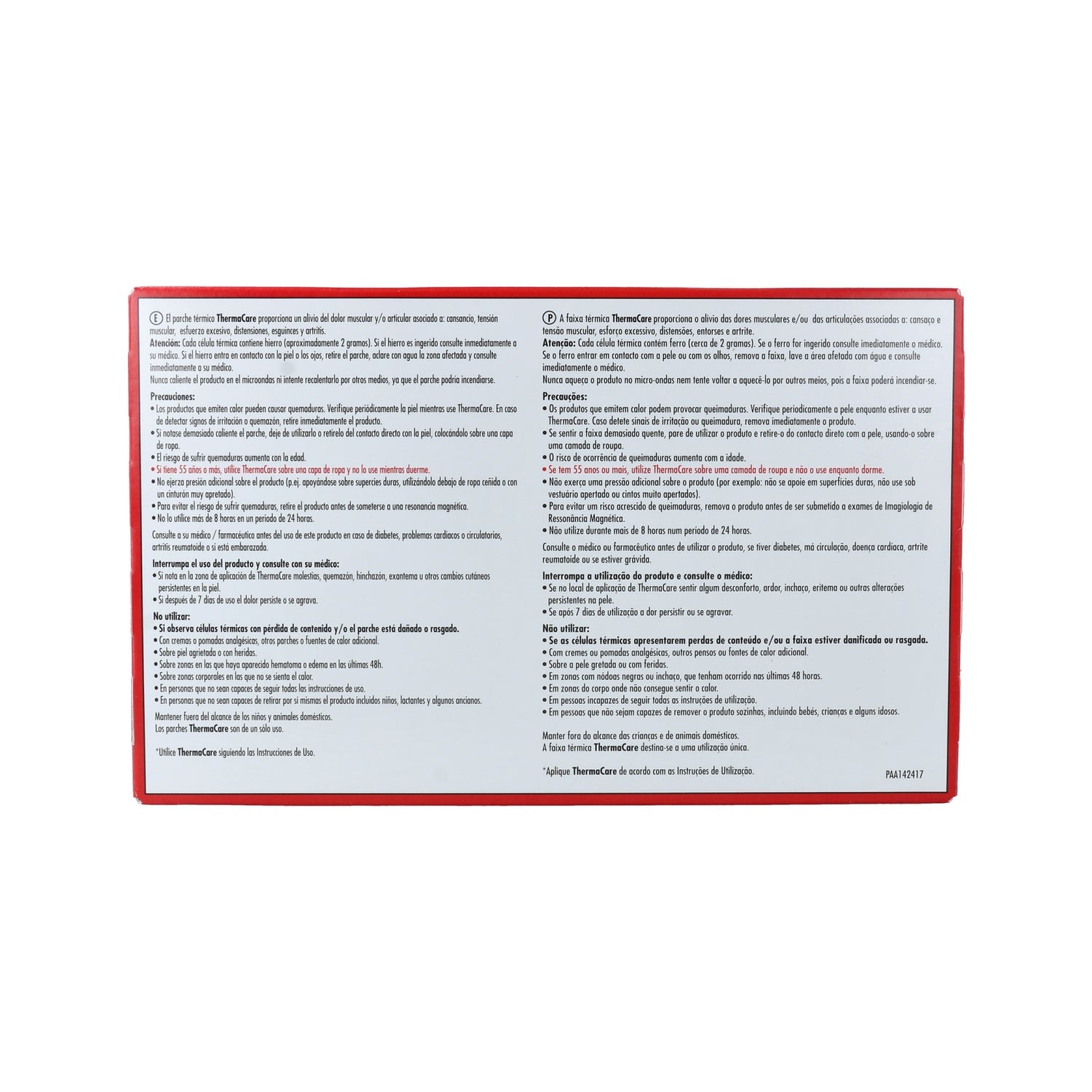 Thermacare Zona Lumbar Y Cadera Parches Termicos 2uds