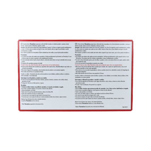Thermacare Zona Lumbar Y Cadera Parches Termicos 2uds