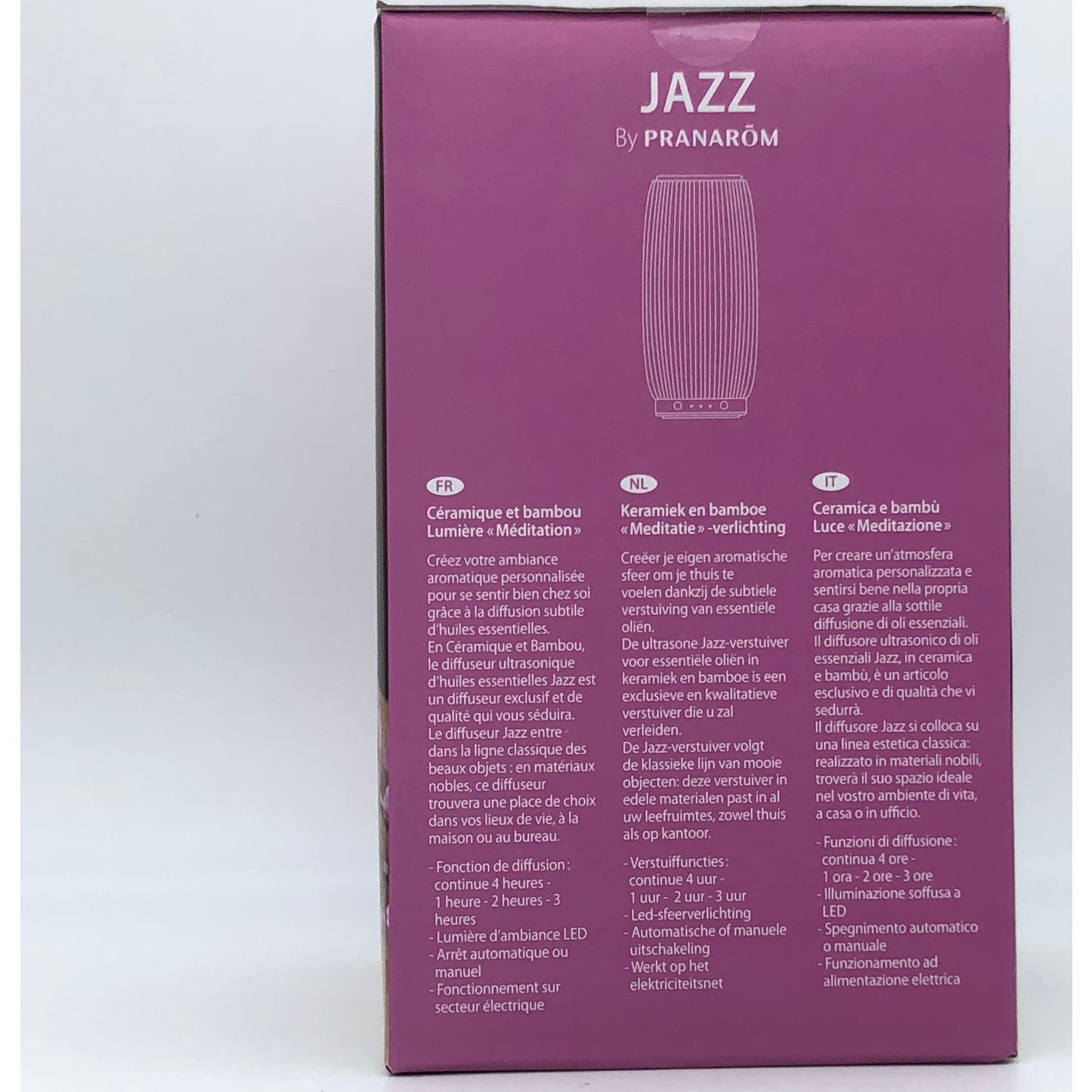 Pranarôm Jazz Difusor de Cerámica y Bambú Blanco