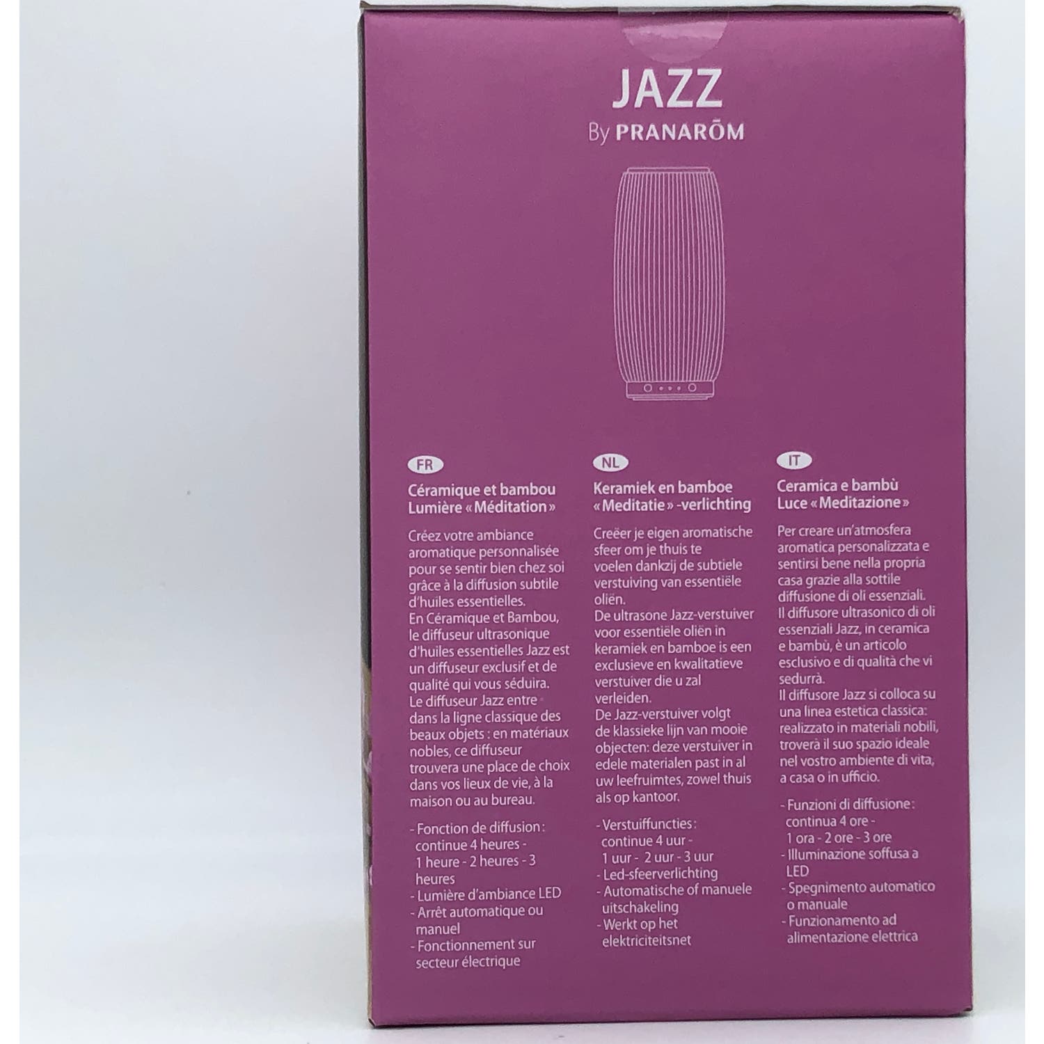 Pranarôm Jazz Difusor de Cerámica y Bambú Blanco