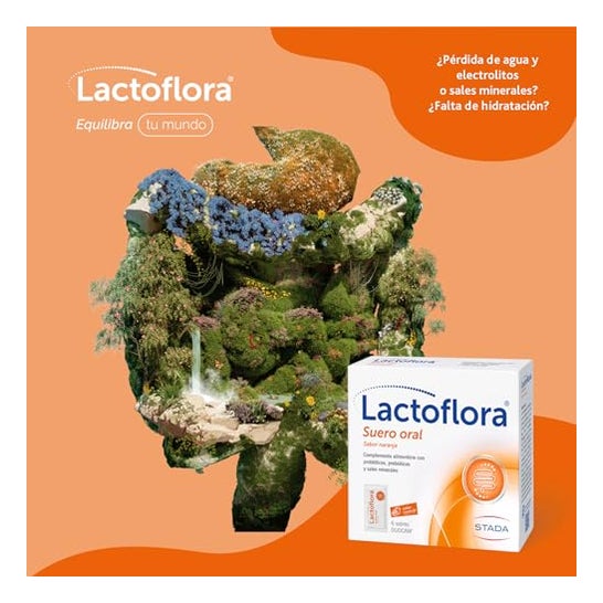 Lactoflora Suero Oral Sabor Naranja 6 sobres