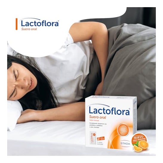 Lactoflora Suero Oral Sabor Naranja 6 sobres