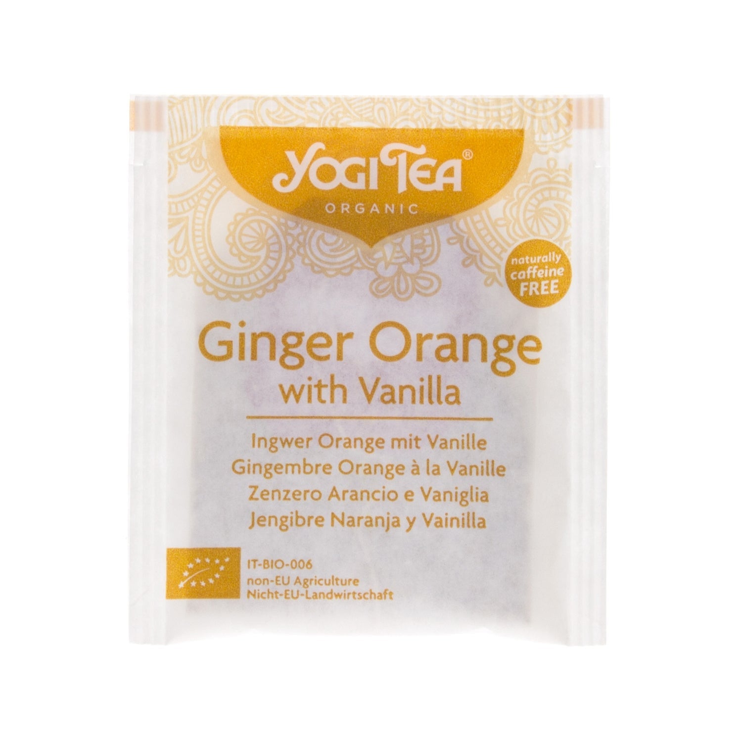 Yogi Tea jengibre naranja y vainilla 17 bolsas