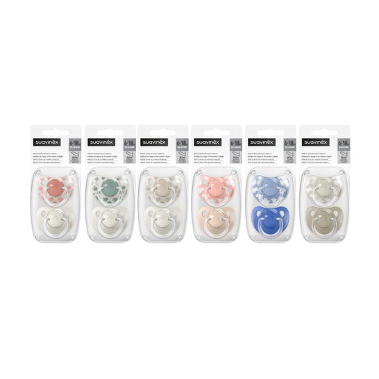 Suavinex Chupete Anatómico Silicona 6-18m 2 uds