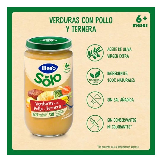 Hero Baby Hero Baby Tarrito Verduritas, Pollo Y Ternera 235G