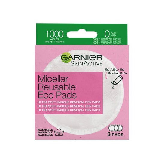 Garnier Discos de Microfibra Reutilizáveis Eco Pads 3 Unidades