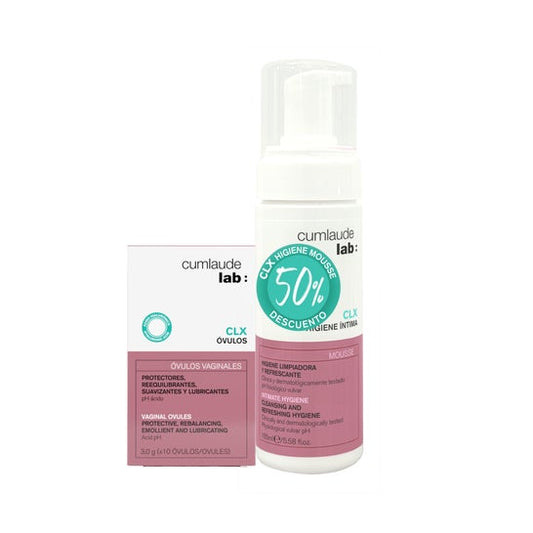 Cumlaude Lab Pack CLX Óvulos 10uds + Mousse Higiene Íntima CLX 165ml
