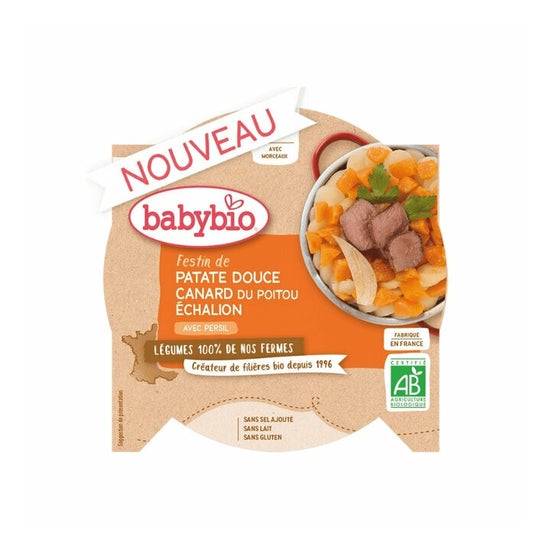 Babybio Plato Batata Chalota y Pato Bio 230 g