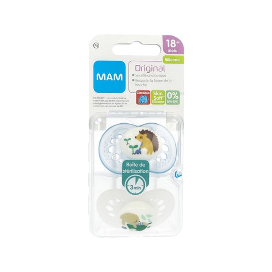 MAM Original Chupete Silicona +18 M Animales 2 uds