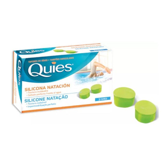 Quies tapones oído silicona natación 6uds