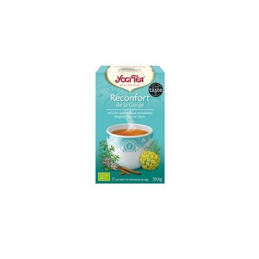 Yogi Tea Infusión Ayurvédica Confort de la Garganta Orgánica 17 sobres de 1.8g