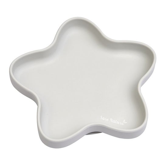 Saro Baby Plato Silicona Star Gris 1ud