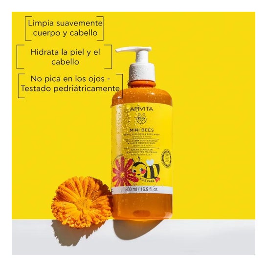 Apivita Mini Bees Gentle Kids Hair & Body Wash 500ml