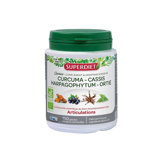 Super Diet Quatuor Cúrcuma Articulaciones Orgánico 150 cápsulas