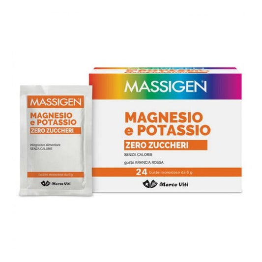 Marco Viti Massigen Magnesio y Potasio Cero Azúcar 24x6g