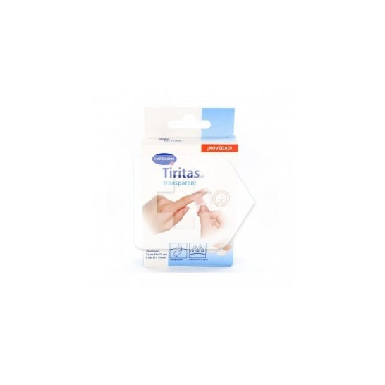 Tiritas® transparentes 2 tamaños 20uds