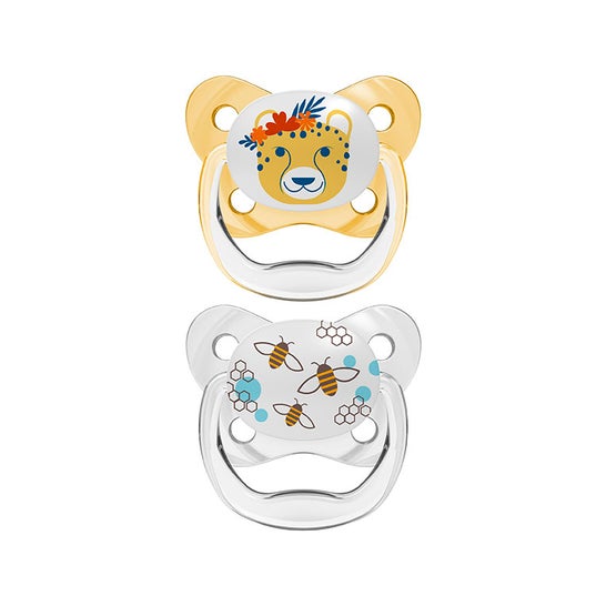 Dr Brown'S Chupete Prevent Mariposa 6 a 18 Meses Amarillo 2 uds
