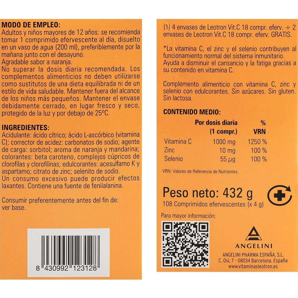 Leotron Vitamina C Triple acción 72 + 36comp