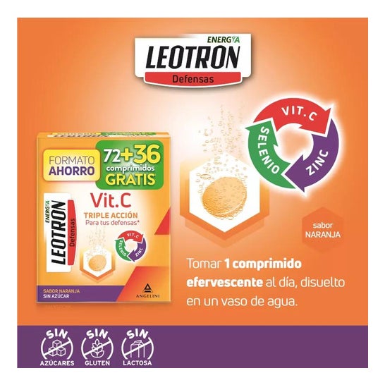 Leotron Vitamina C Triple acción 72 + 36comp