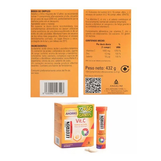 Leotron Vitamina C Triple acción 72 + 36comp