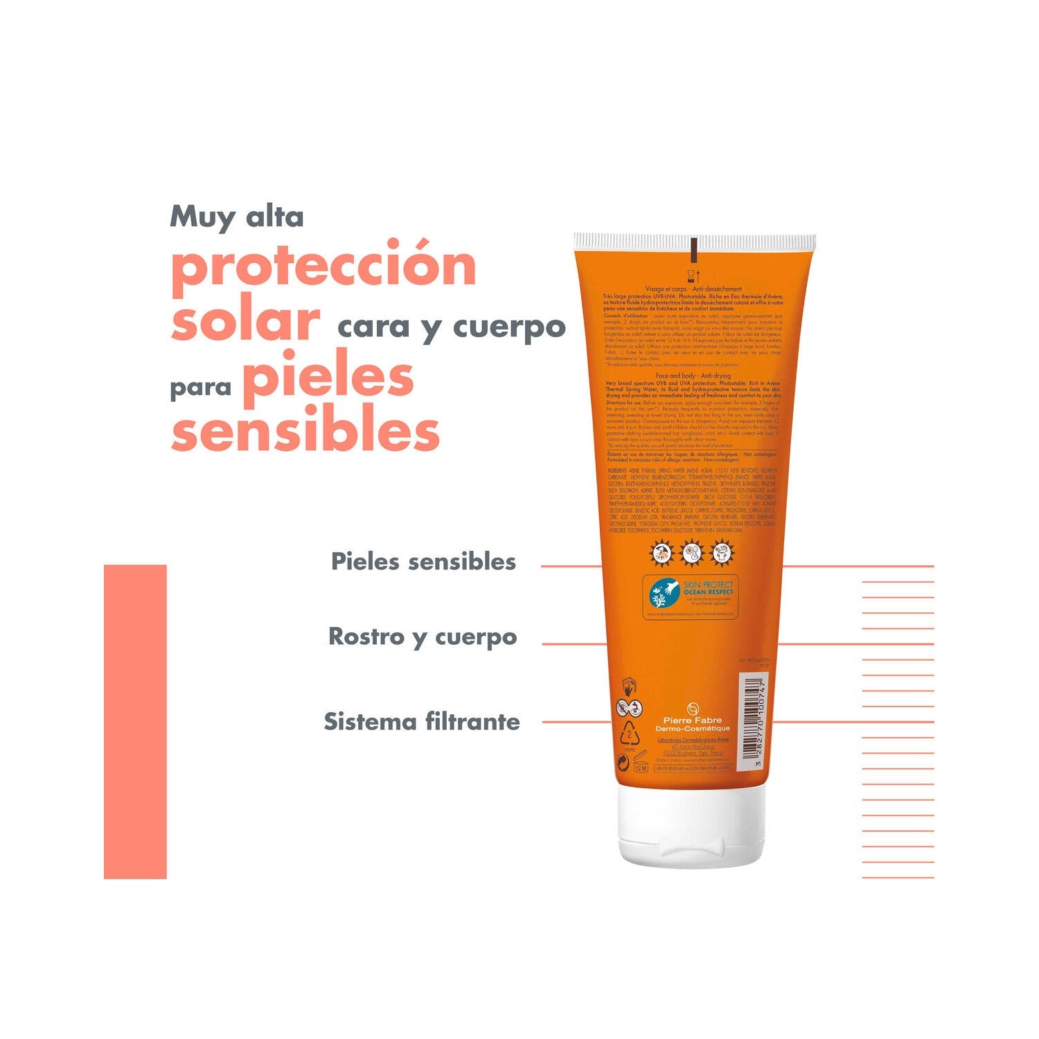 Avène Solar Leche Invisible SPF50+ 250ml