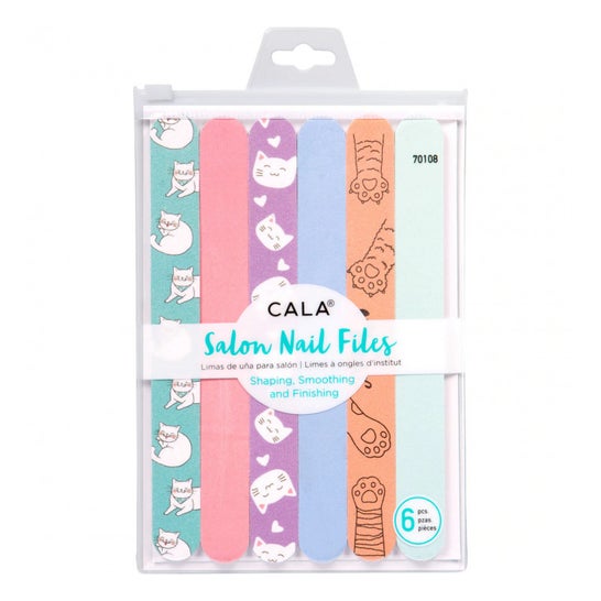 Cala Salón Nail Files Cat Lover Lima Uñas 6 uds