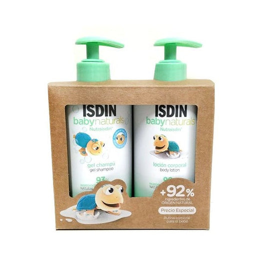 ISDIN Baby Naturals Rutina Baño Gel-Champú 400ml + Loción Corporal 400ml