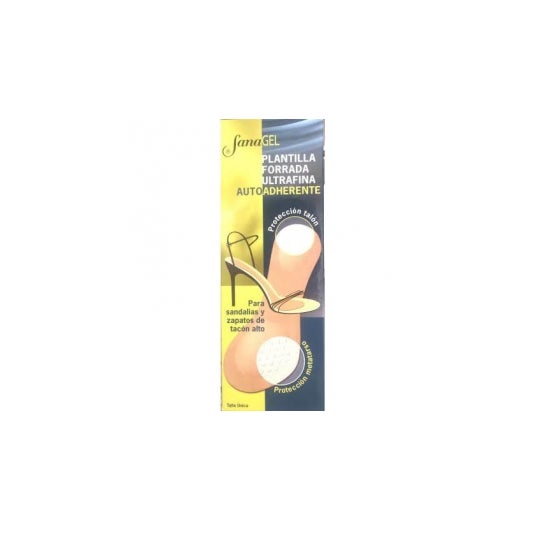Plantilla Forrada Ultra Fina Color Negro Sanator
