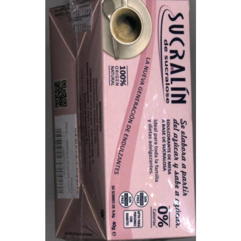 Sucralin de sucralosa endulzante 50 sobres