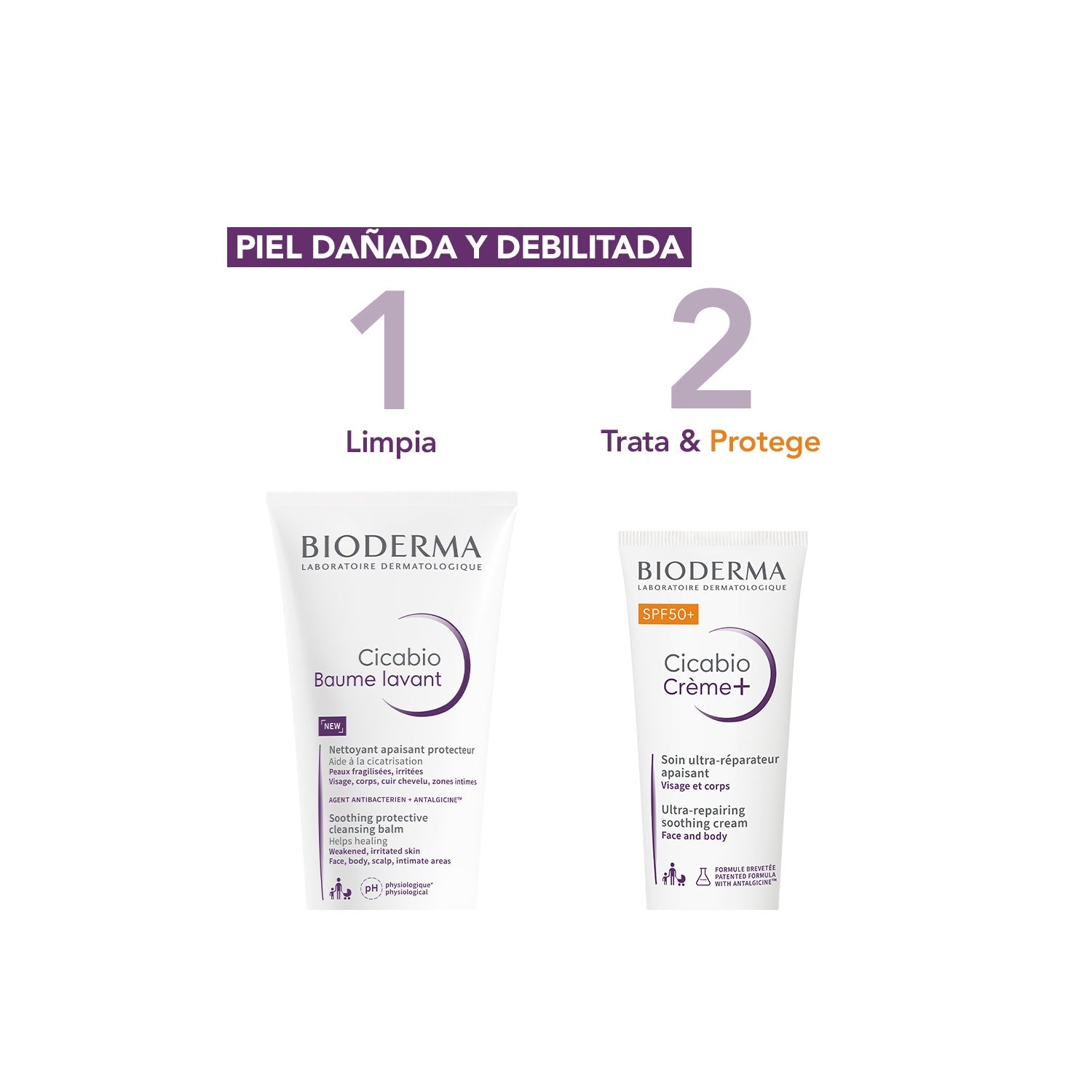Bioderma Cicabio Crème+ SPF50+ Crema Calmante Ultra Reparadora 40ml