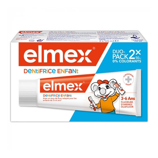 Kit de pasta de dientes para bebés Elmex 3-6 años 2x50ml