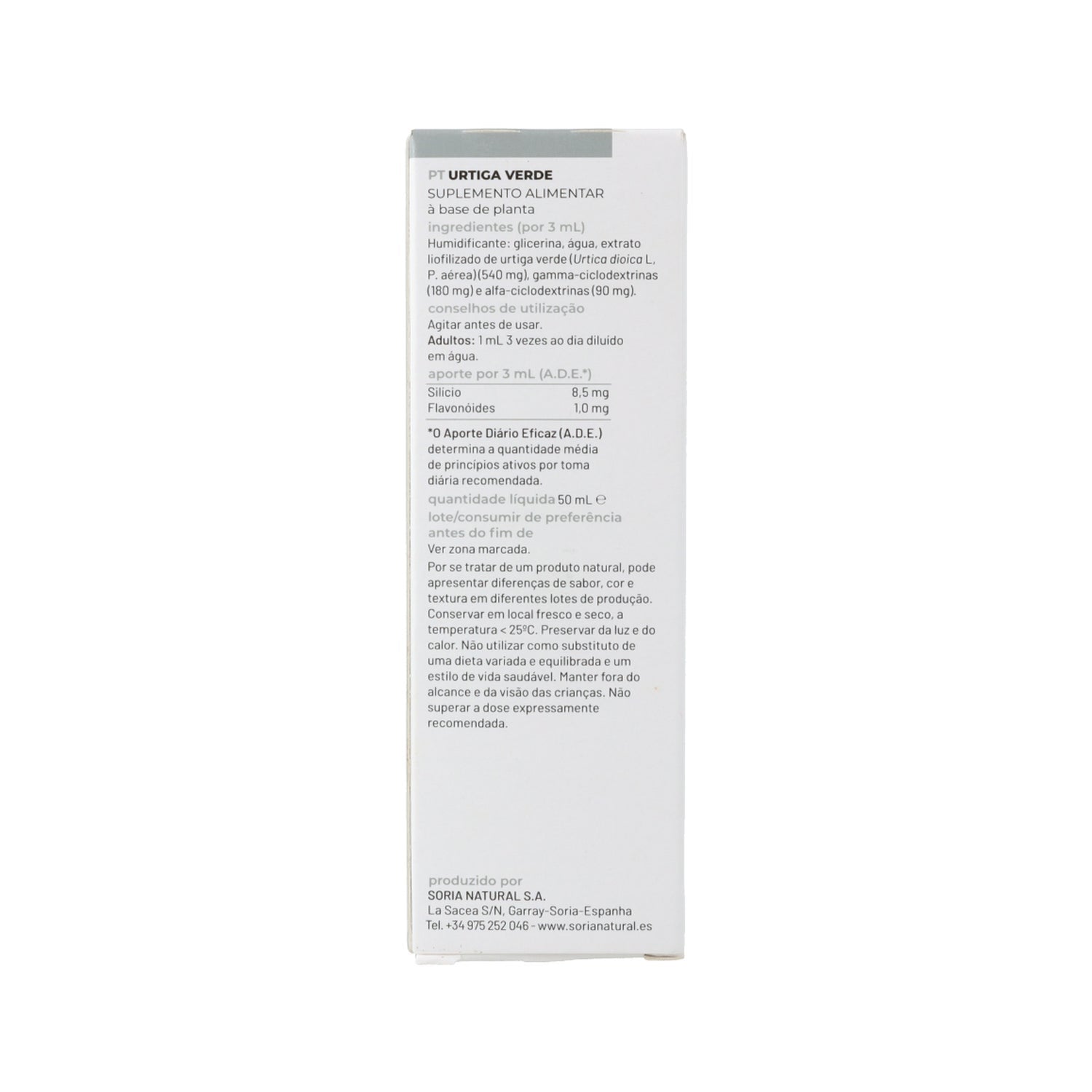 Soria Natural Ext.ortiga Verde 50 Ml Actibios