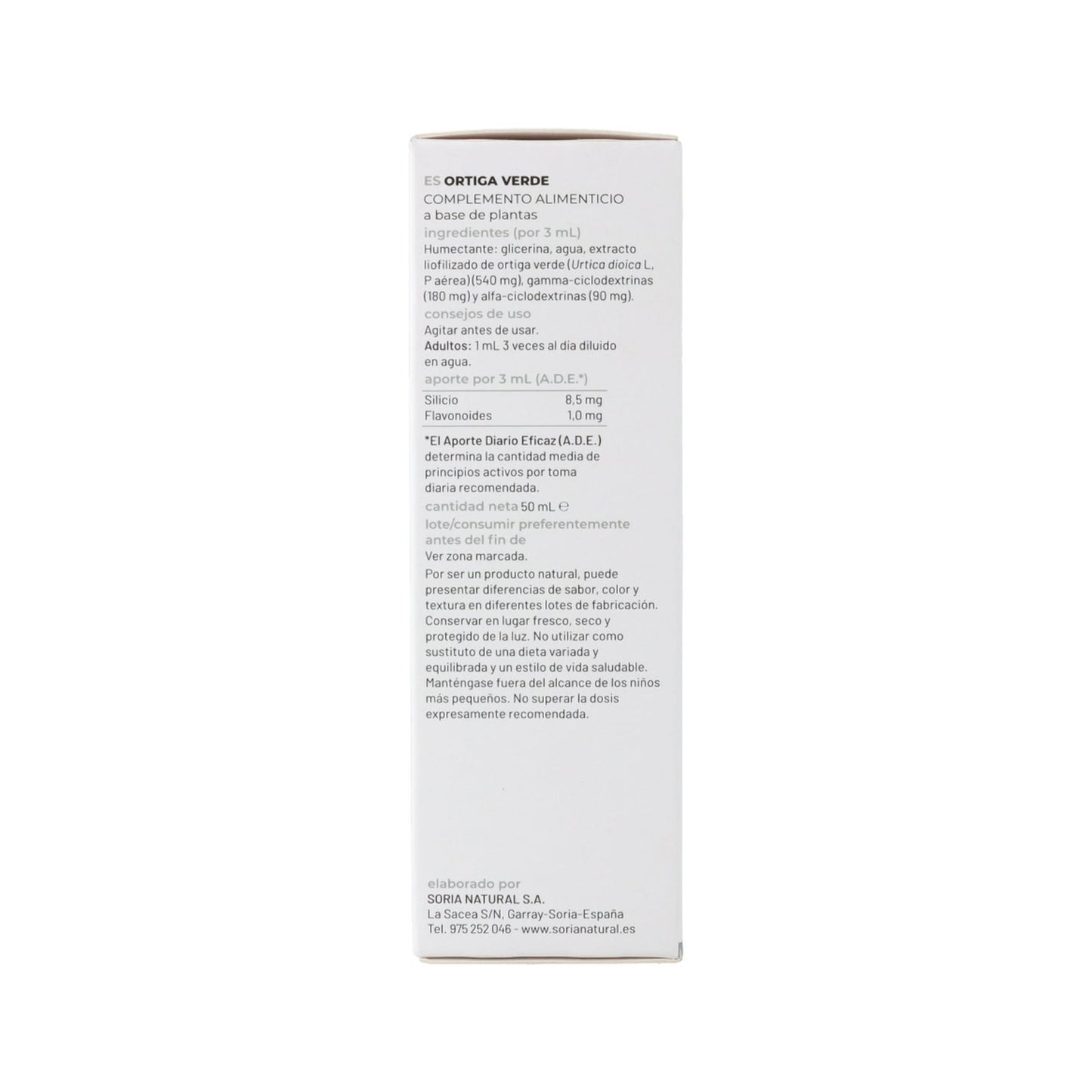 Soria Natural Ext.ortiga Verde 50 Ml Actibios