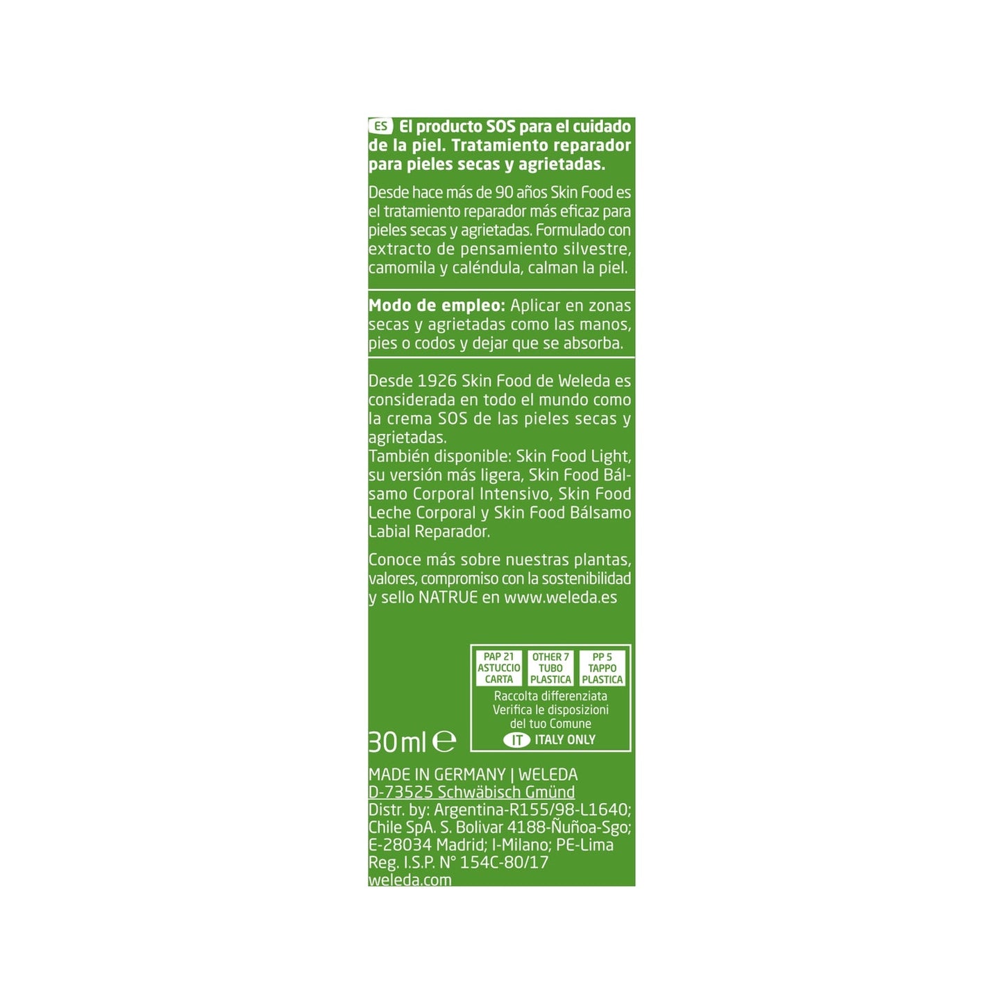 Weleda Skin Food Original Nutrición Intensiva 30ml
