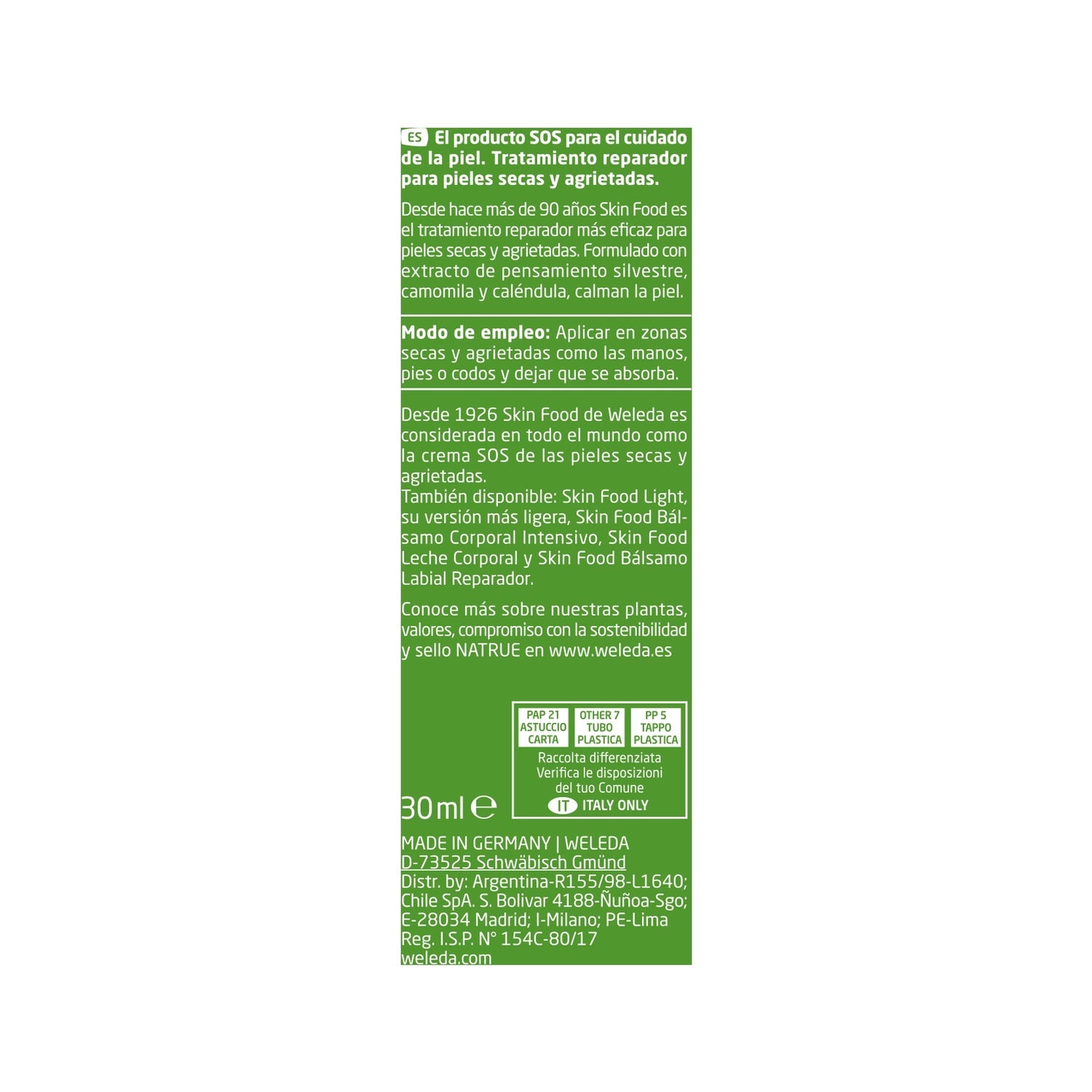 Weleda Skin Food Original Nutrición Intensiva 30ml