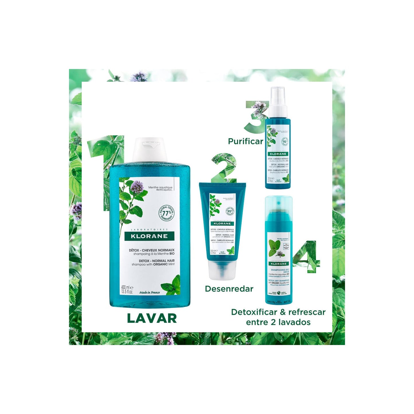 Klorane Champú a la Menta BIO 400ml