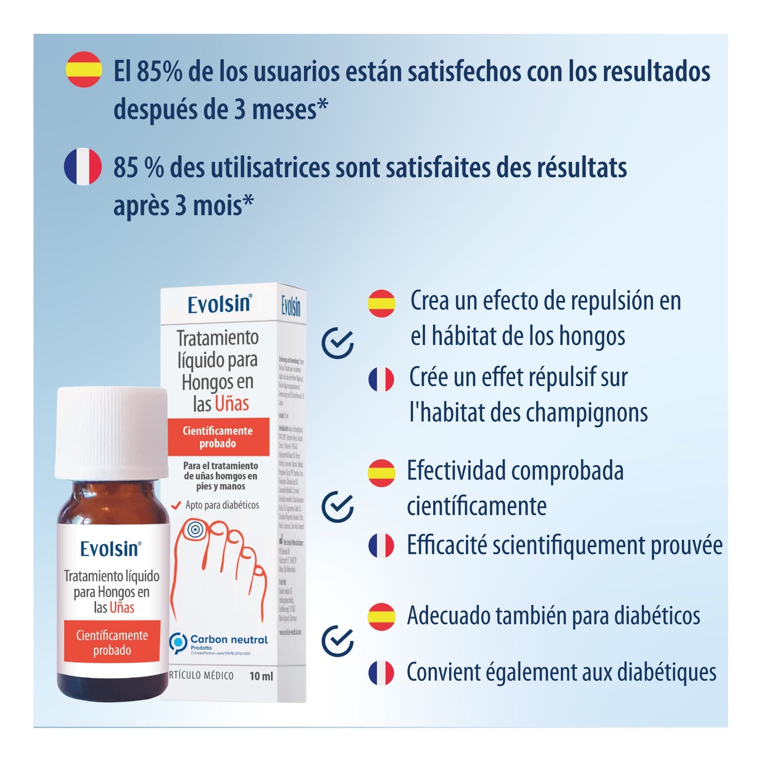 Evolsin Tratamiento Líquido para Hongos en las Uñas 10ml