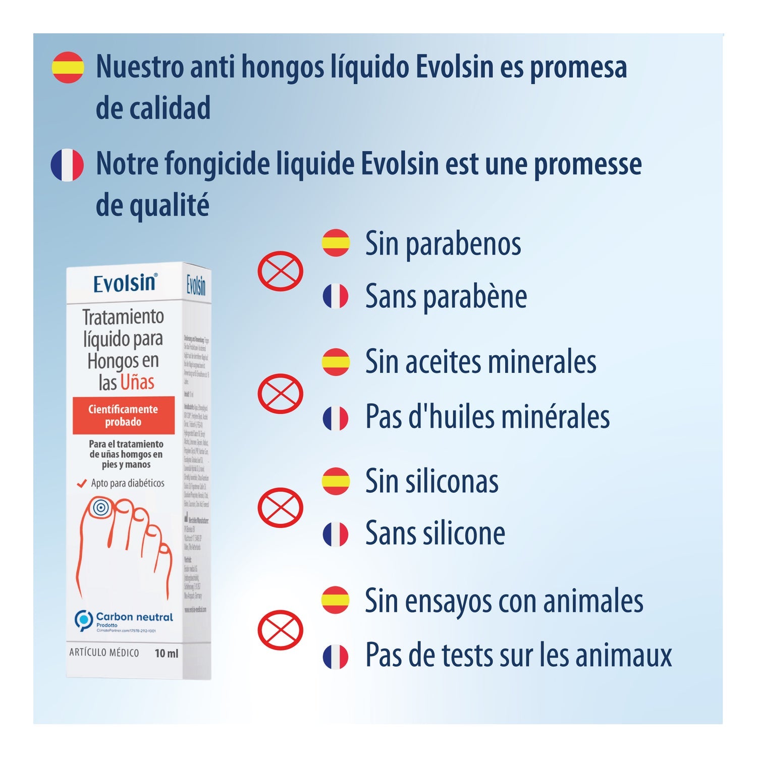 Evolsin Tratamiento Líquido para Hongos en las Uñas 10ml