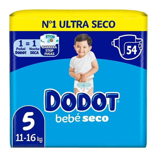 Dodot Pañales Talla 5 11-16kg 54uds