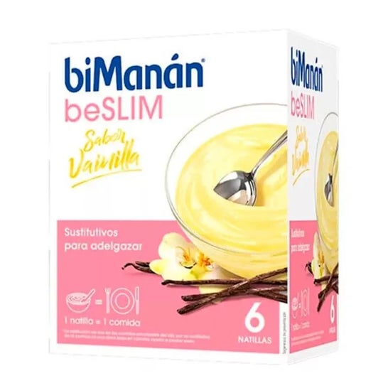biManán Natillas Sustitutivas Sabor Vainilla 6uds