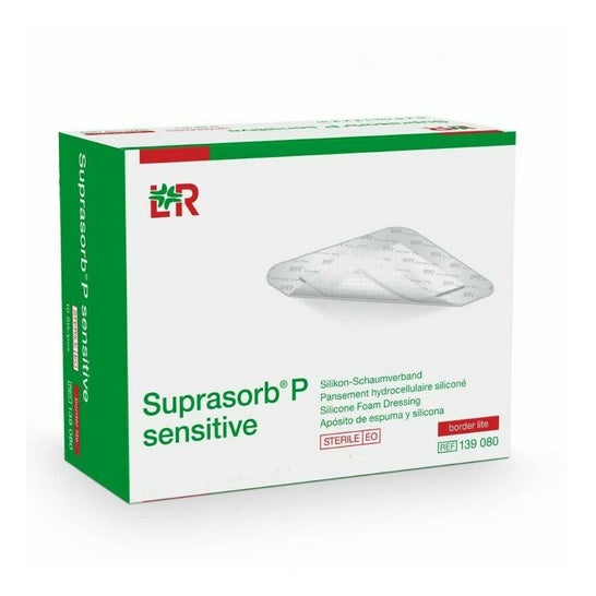 Suprasorb P Sensitive Border Lite 10x10cm 10uds