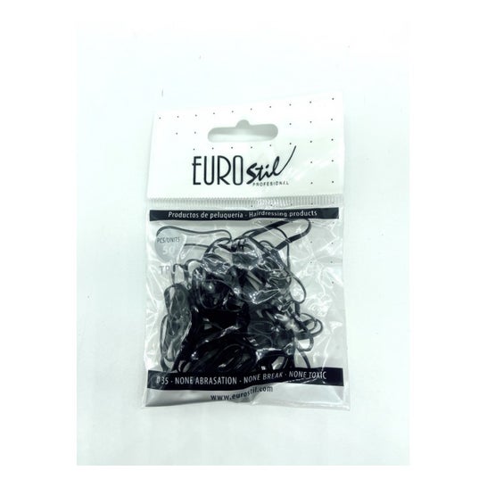 Eurostil gomas Negras 50 uds